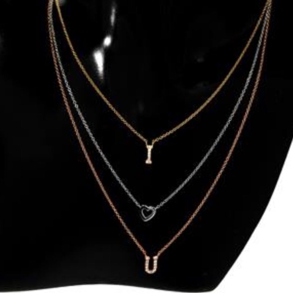 New “I️ Love You” 3 tone Necklace 925 Sterling